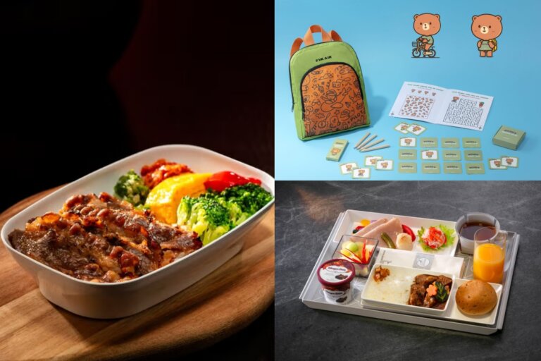 牛五花燒肉飯空中開吃！長榮7月推全新「老乾杯」飛機餐，親子出遊再送暑期限定兒童包